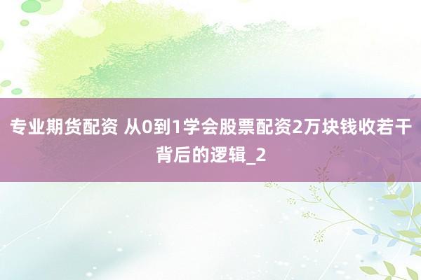 专业期货配资 从0到1学会股票配资2万块钱收若干背后的逻辑_2